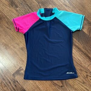 Eddie Bauer Colorblock Swim Top